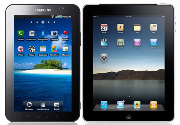 Планшет Samsung и iPad