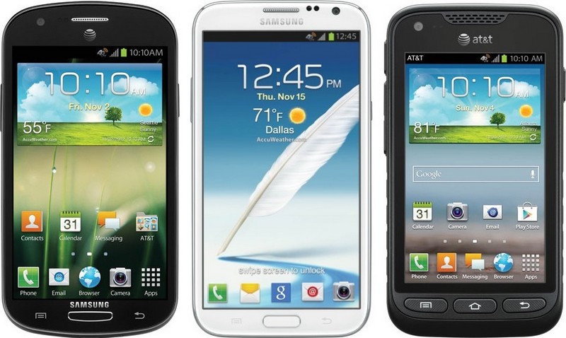 Samsung Galaxy Express и Galaxy Rugby Pro для AT&T