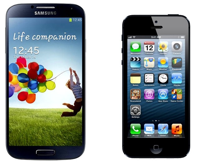 Samsung Galaxy S4 и Apple iPhone 5