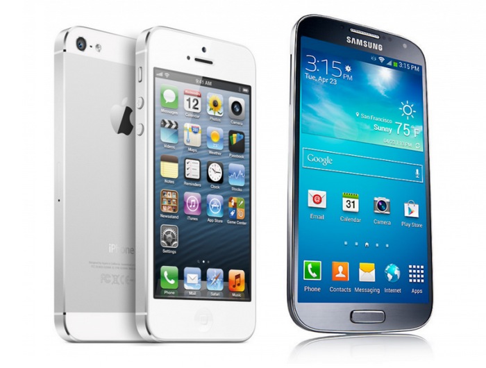 Apple iPhone 5 и Samsung Galaxy S4