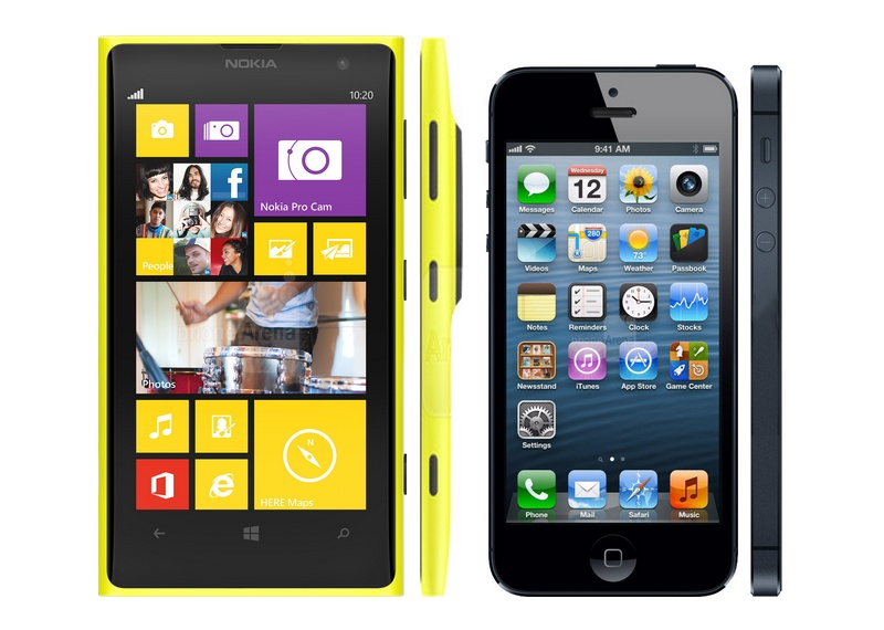 Nokia Lumia 1020 и Apple iPhone 5