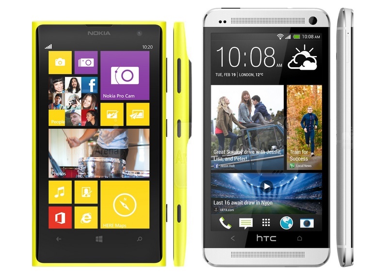 Смартфон Nokia Lumia 1020 и HTC One