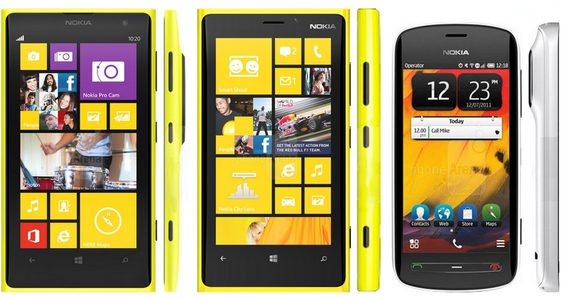 Смартфоны Nokia Lumia 1020, Nokia Lumia 920 и Nokia 808 PureView