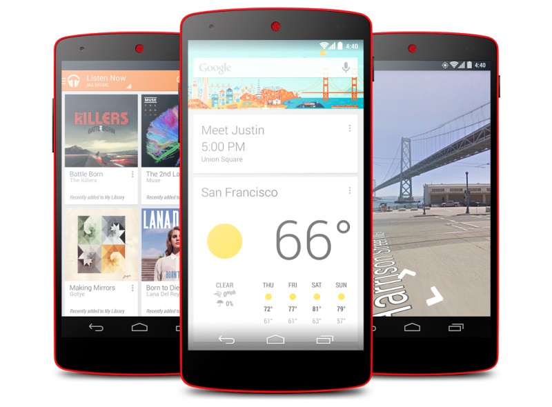 Google представила красный Nexus 5 в Play Store