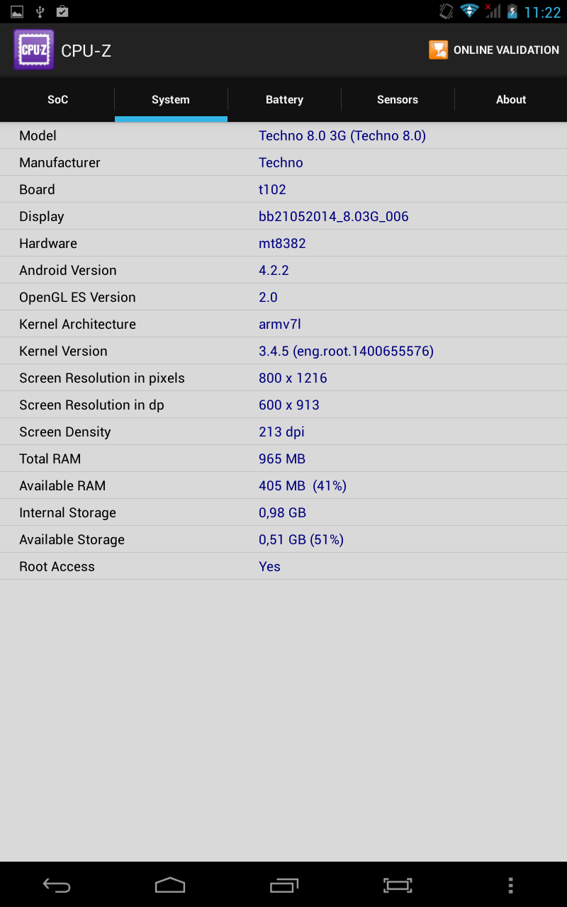 bb-mobile Techno 8.0 3G TM859H