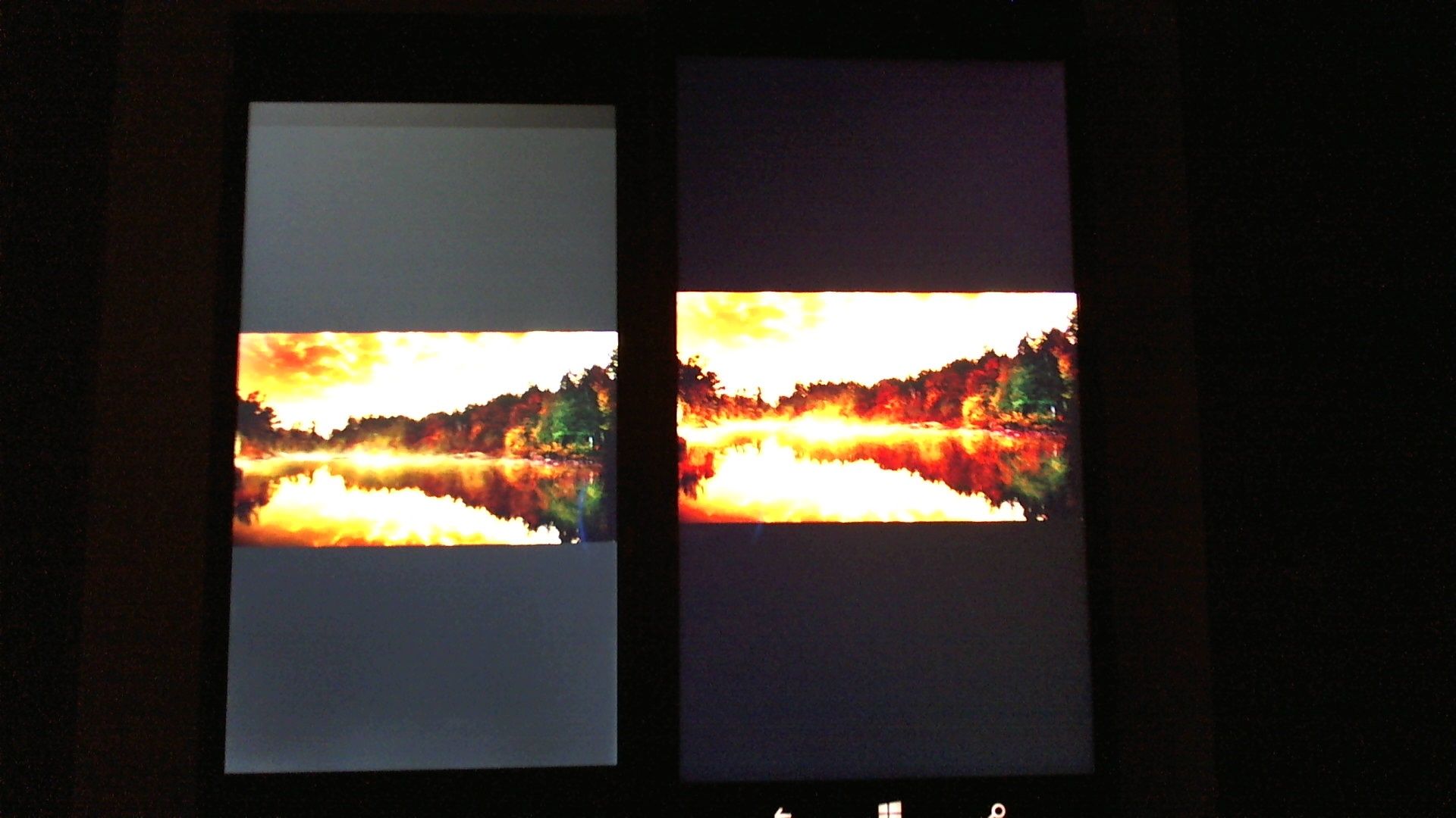 Сравнение экранов Turbo X Dream и Nokia Lumia 1520