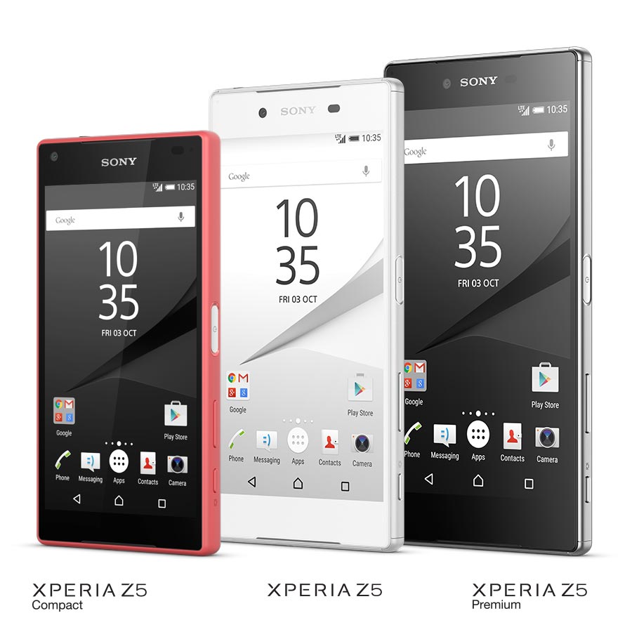 Sony представила смартфоны Xperia Z5, Xperia Z5 Compact и Xperia Z5 Premium