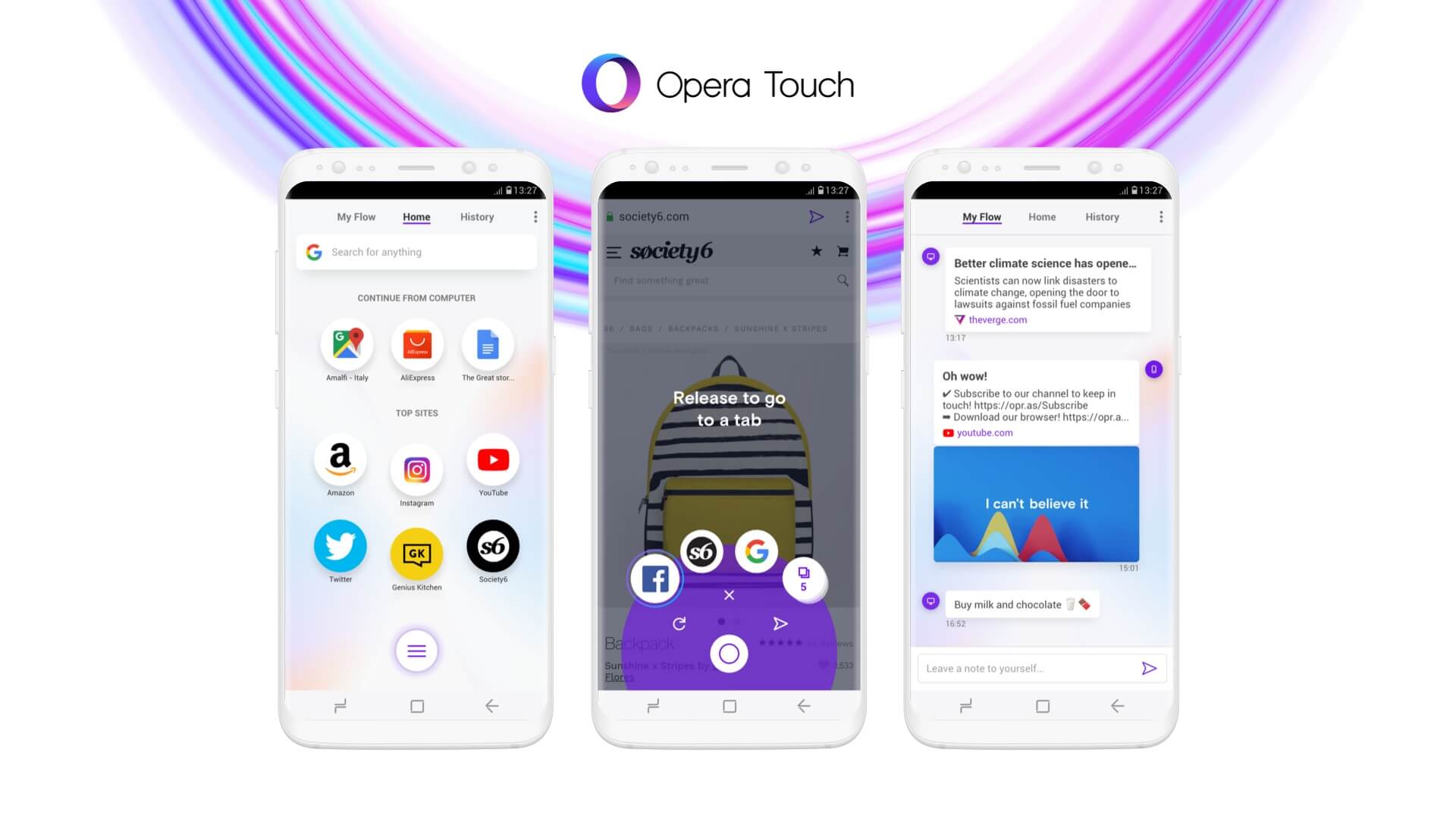 Opera представила новый мобильный браузер Opera Touch