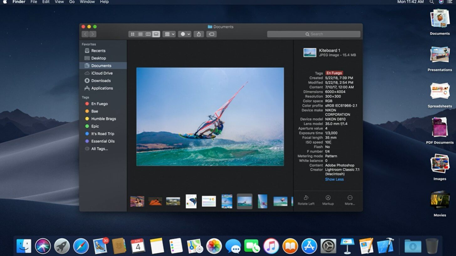 macOS Mojave Gallery View
