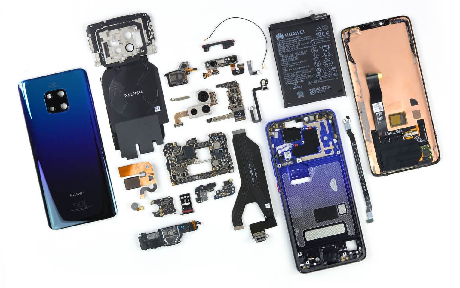 В iFixit разобрали и оценили ремонтопригодность Huawei Mate 20 Pro