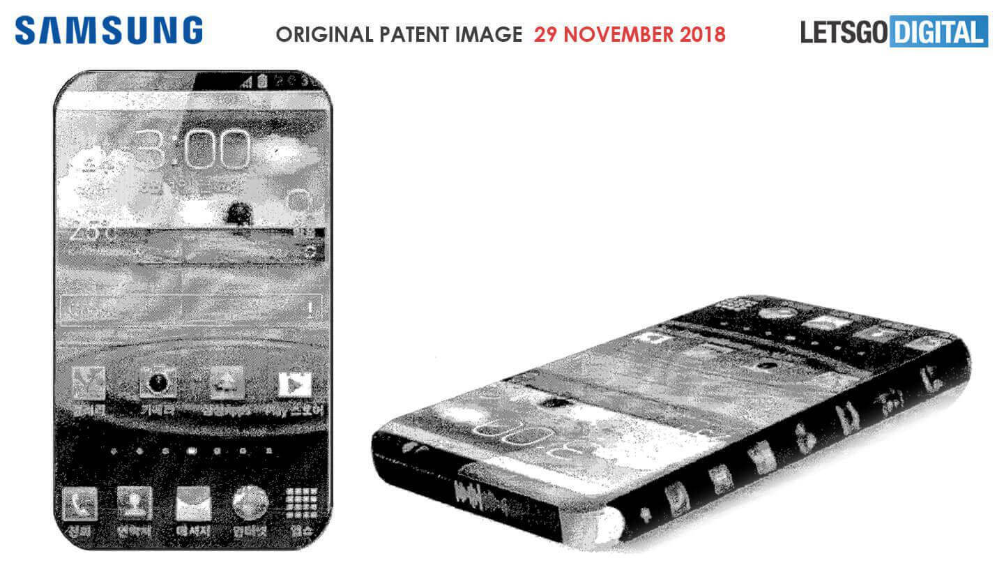 Samsung полностью безрамочный смартфон с боковыми дисплеями