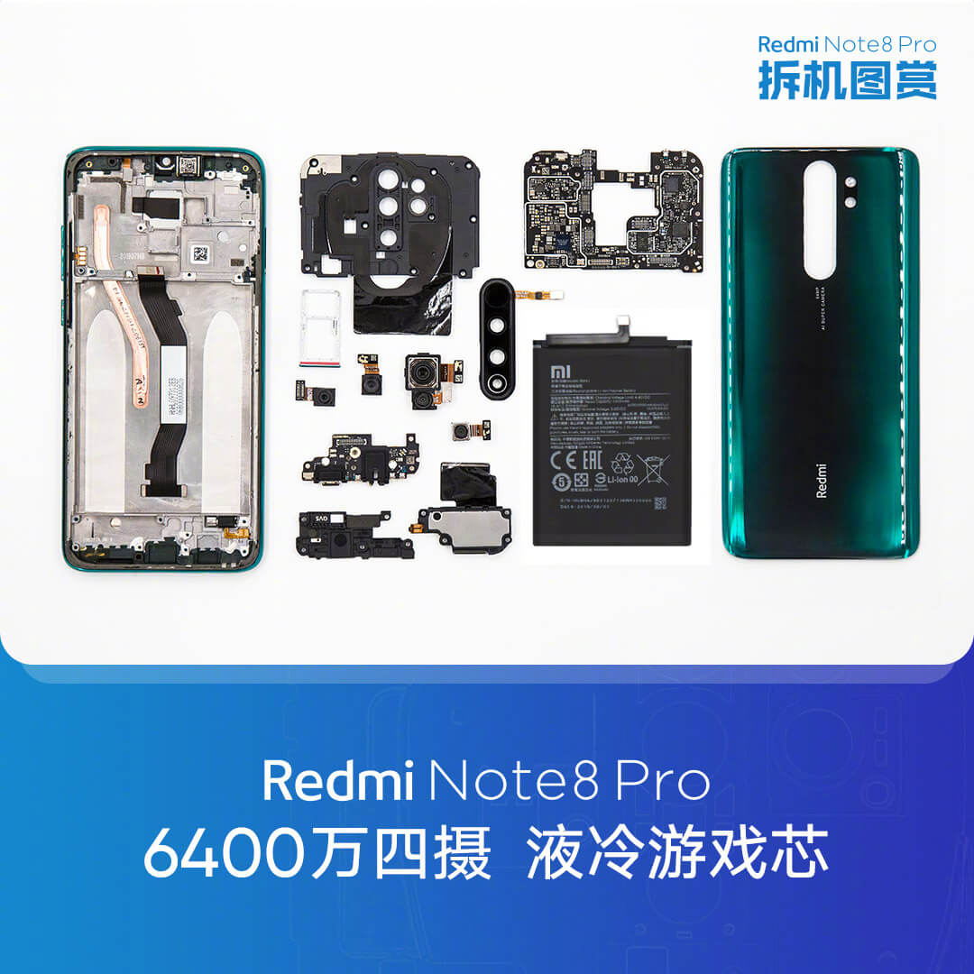Redmi Note 8 Pro разобрали