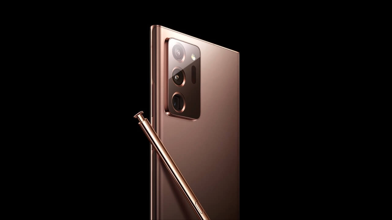 Samsung раскрыла дизайн Galaxy Note20 Ultra в бронзовом цвете