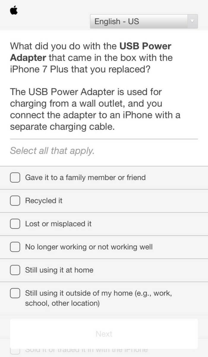 Apple спросила у владельцев iPhone, что они делают со старыми зарядками