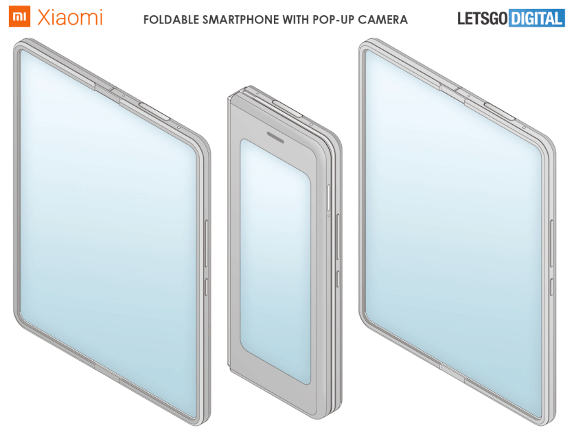 Xiaomi запатентовала складной смартфон с выдвижной камерой