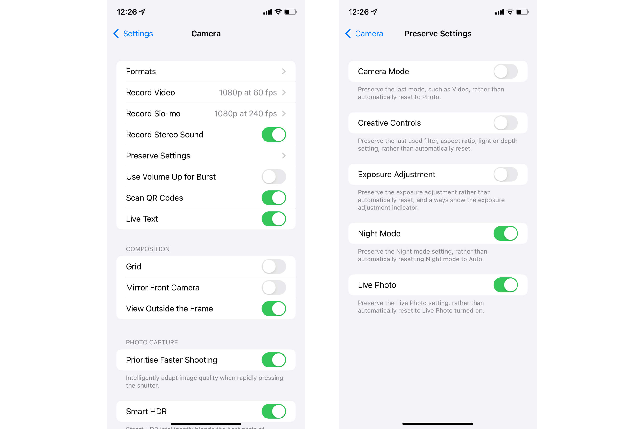 iOS 15 позволяет выключить Night Mode в iPhone