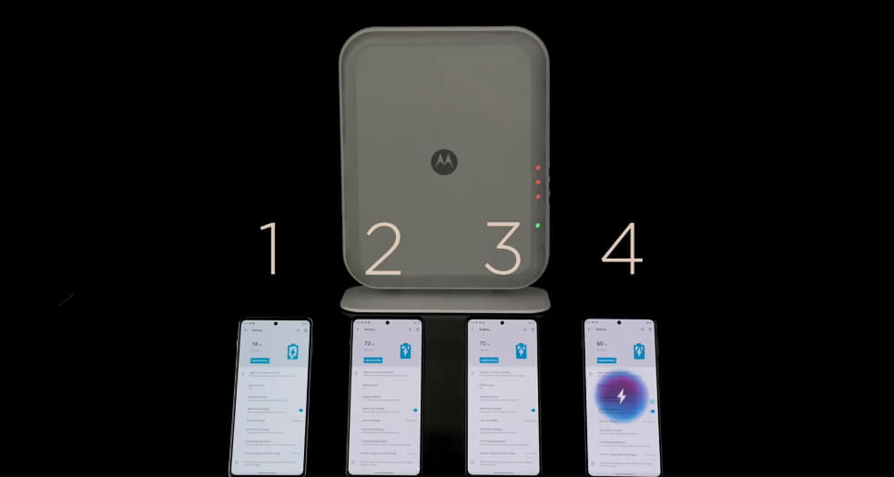 Motorola представила зарядку по воздуху для четырёх смартфонов
