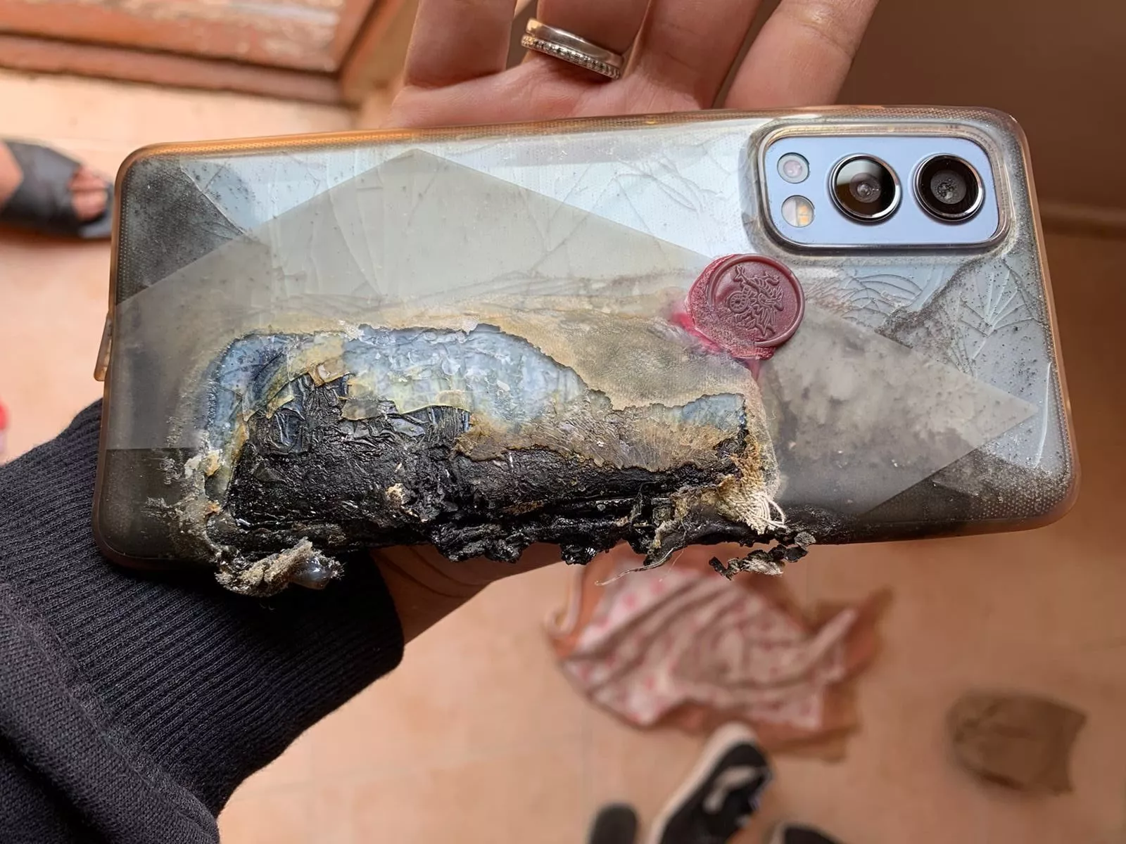 Smartphone exploded