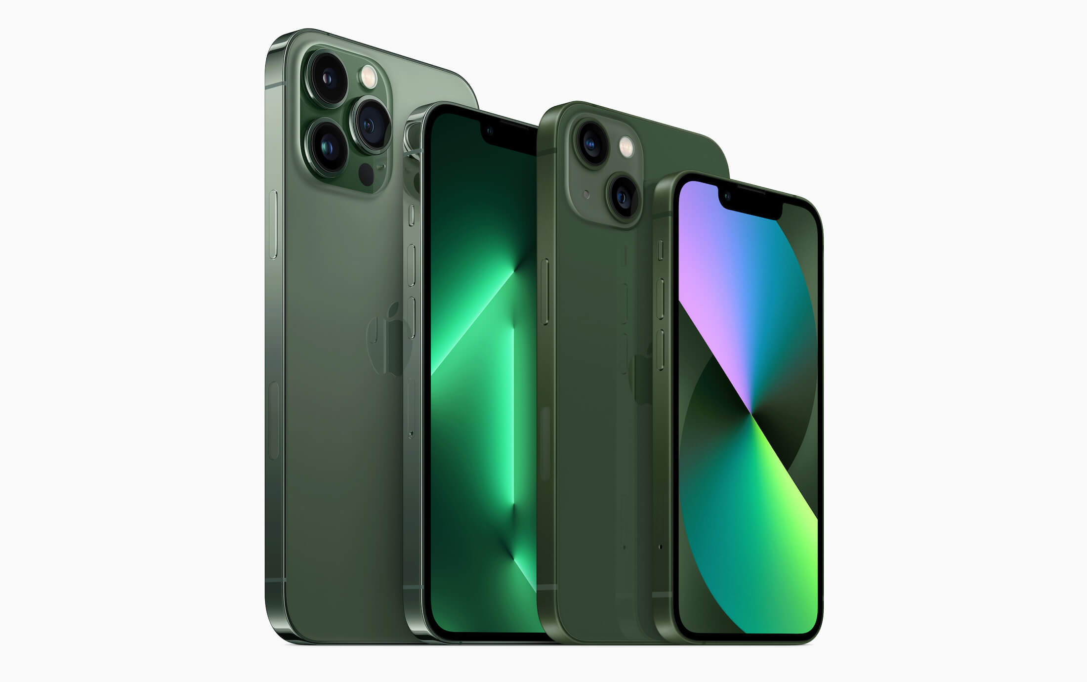 Представлены новые версии iPhone 13 и iPhone 13 Pro в зелёных цветах