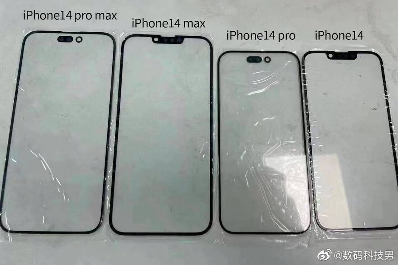 Фото передних панелей iPhone 14 подтверждают дизайн смартфонов