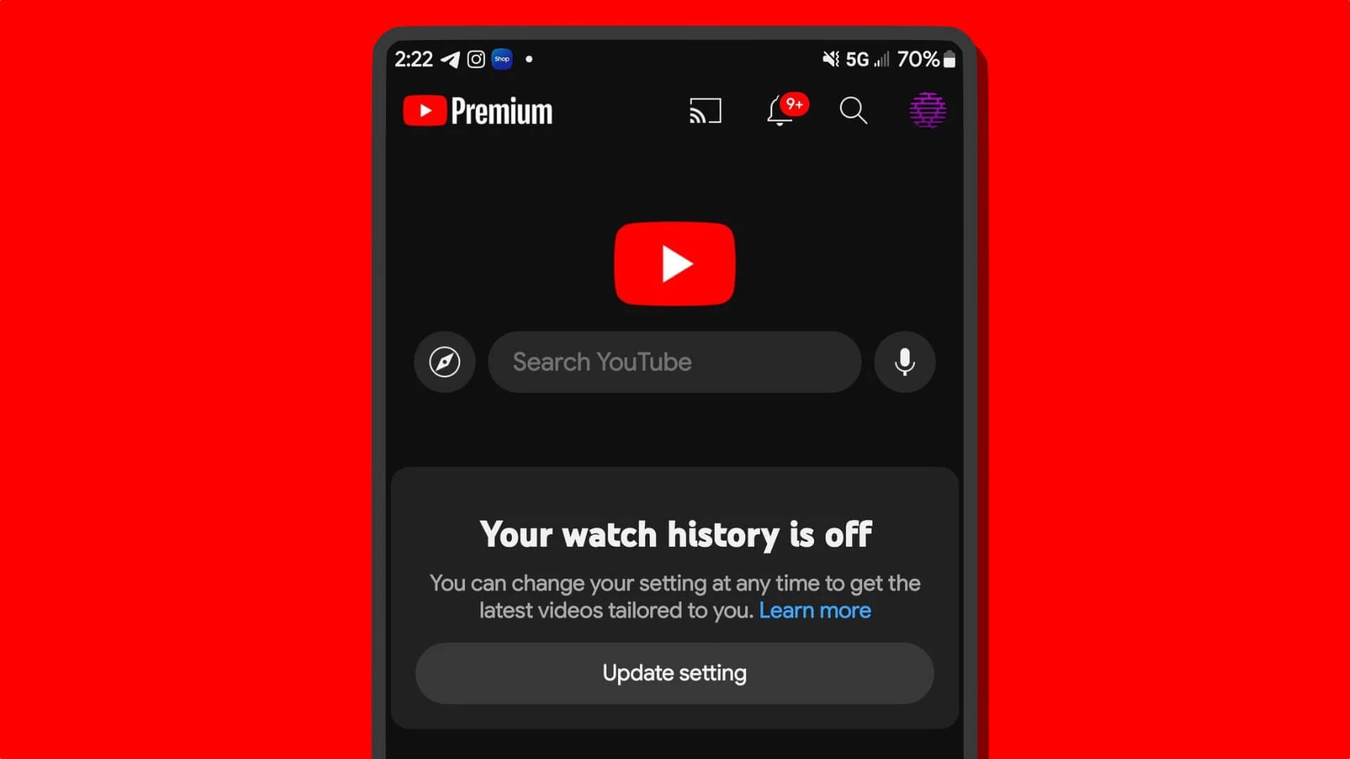 YouTube разрешил отключать ленту рекомендаций