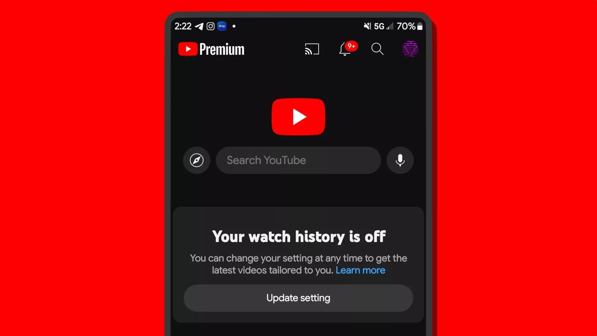 YouTube разрешил отключать ленту рекомендаций