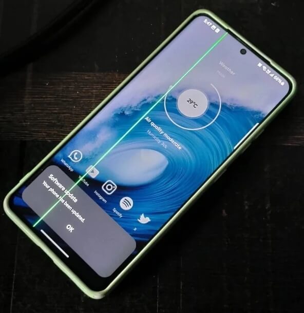Samsung green screen