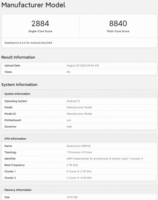 Snapdragon 8 Gen 4 протестировали в Geekbench