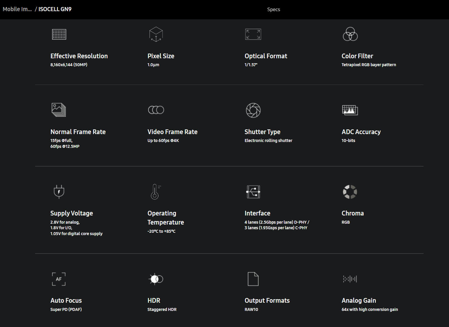 Samsung ISOCELL GN9