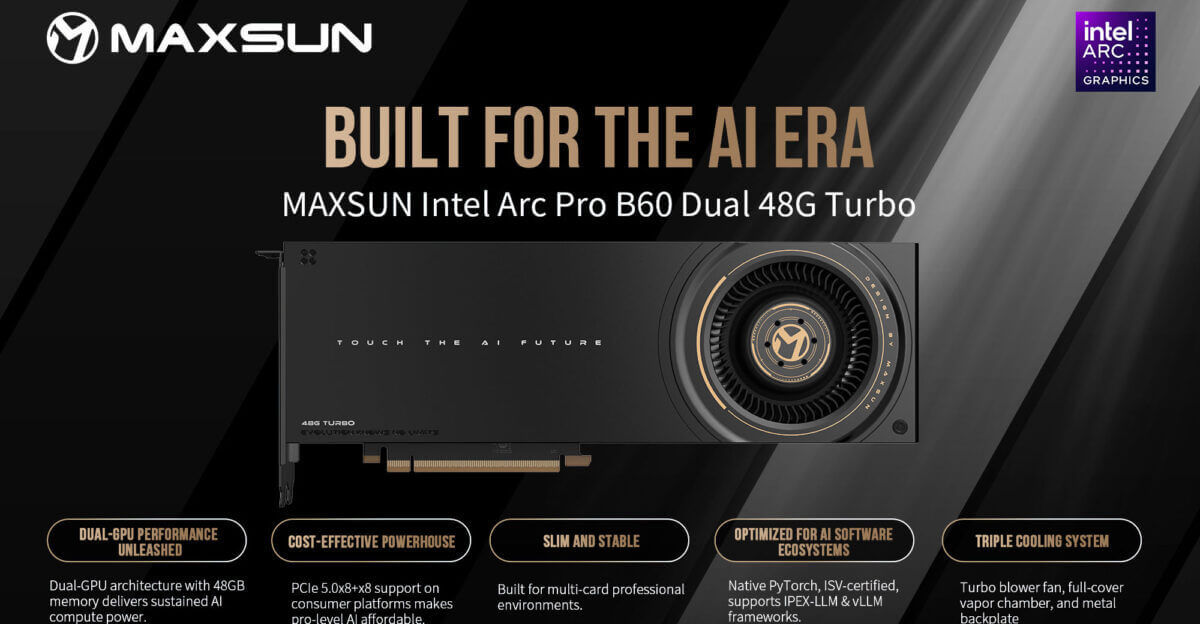 Maxsun Arc Pro B60 Dual Turbo Maxsun Arc Pro B60 Dual Turbo