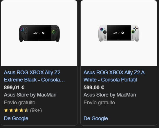 Цены игровых консолей ROG Xbox Ally и ROG Xbox Ally X слили в сеть Цены игровых консолей ROG Xbox Ally и ROG Xbox Ally X слили в сеть