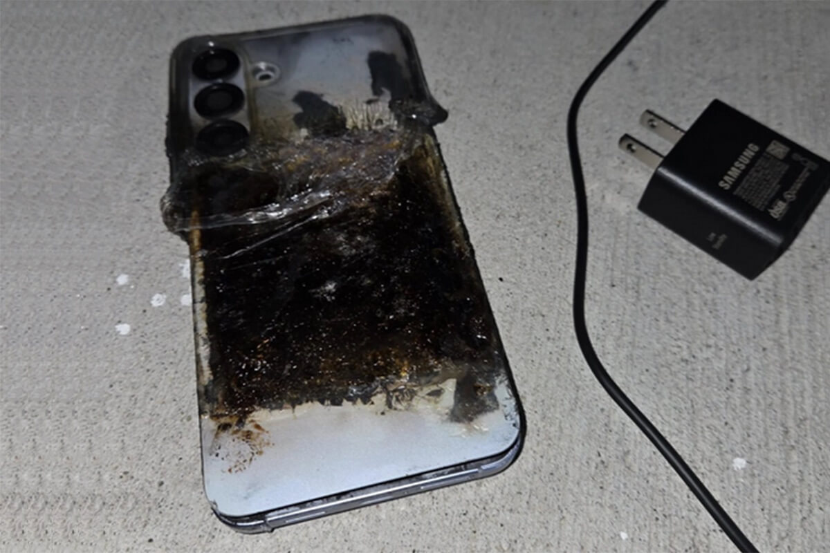 Samsung Galaxy S25+ взорвался во время зарядки