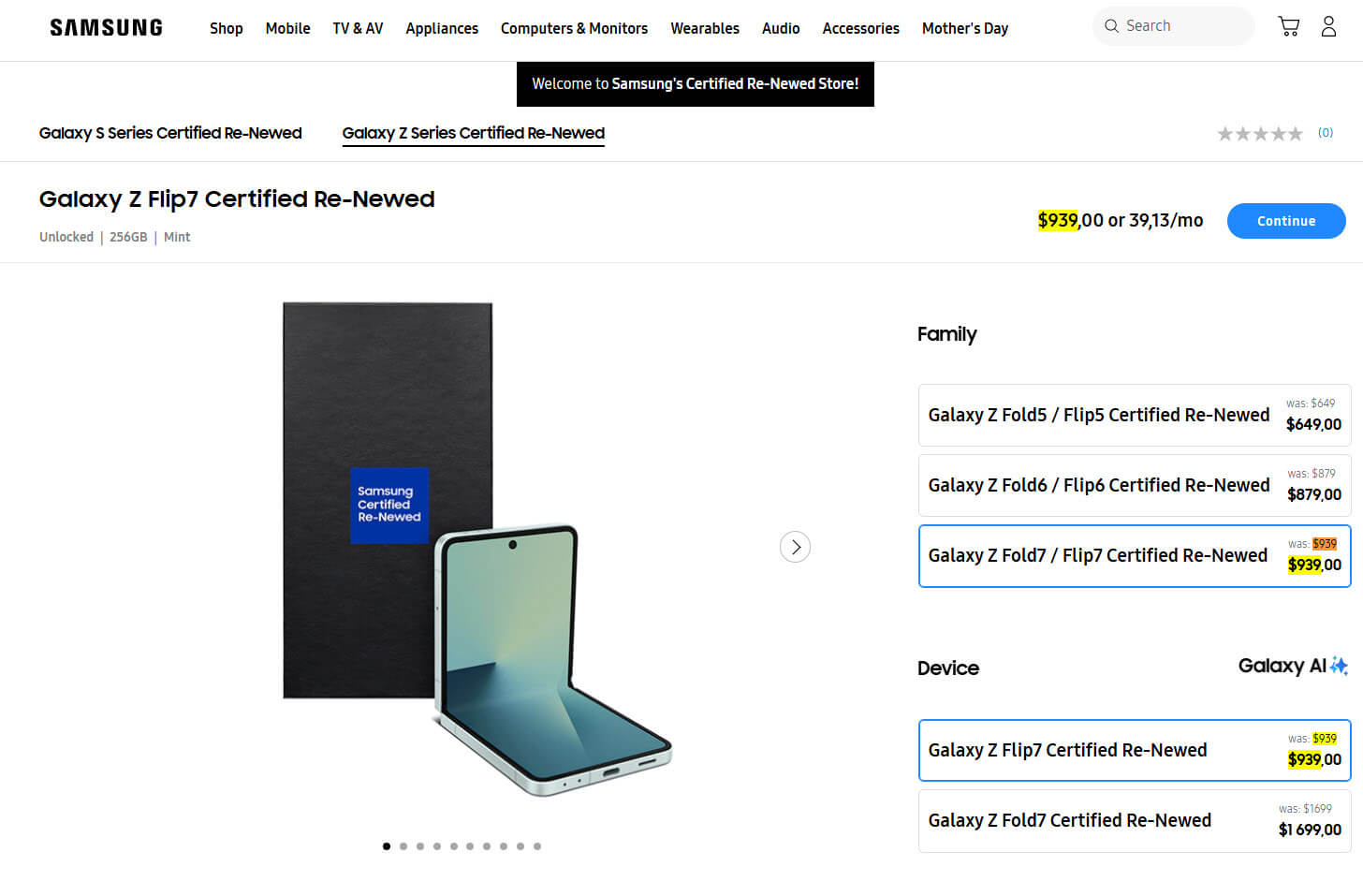 Galaxy Z Flip 7 Re-Newed