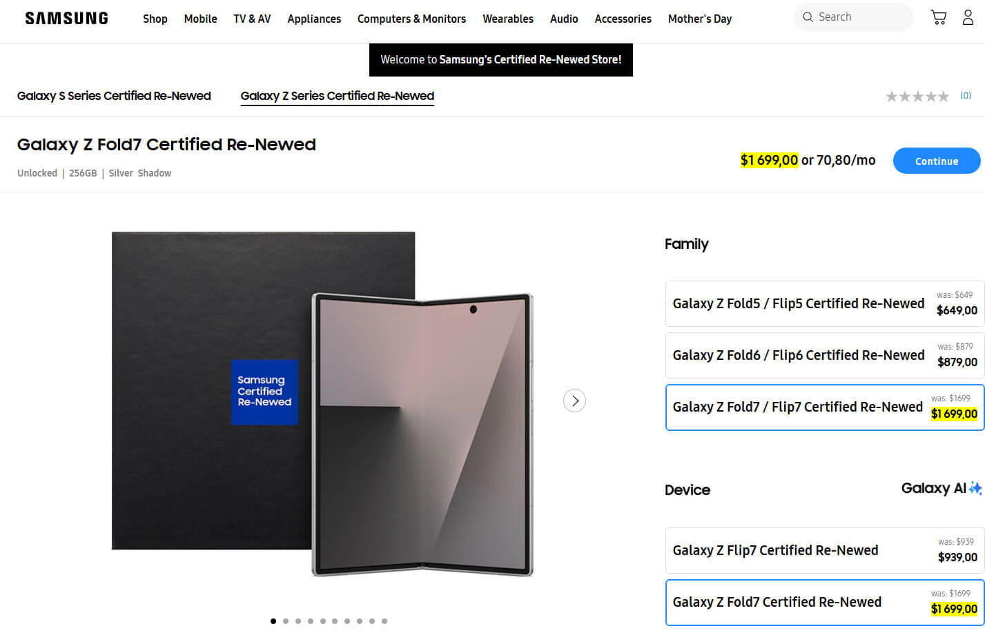 Galaxy Z Fold 7 Re-Newed