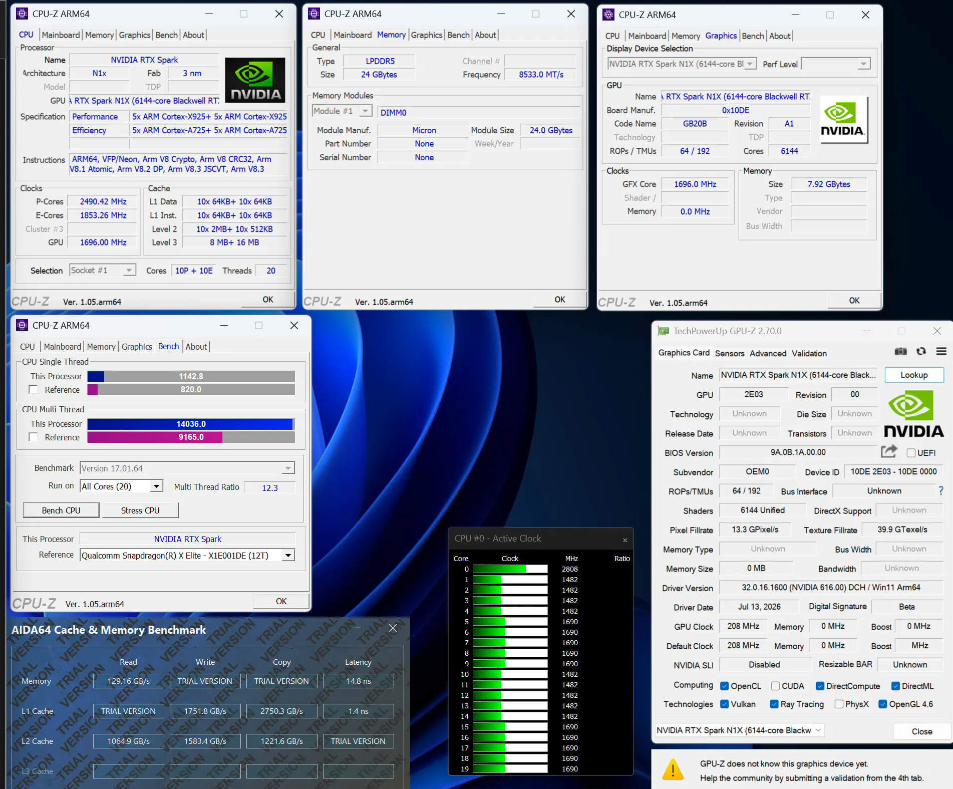 RTX Spark N1X Бенчмарк