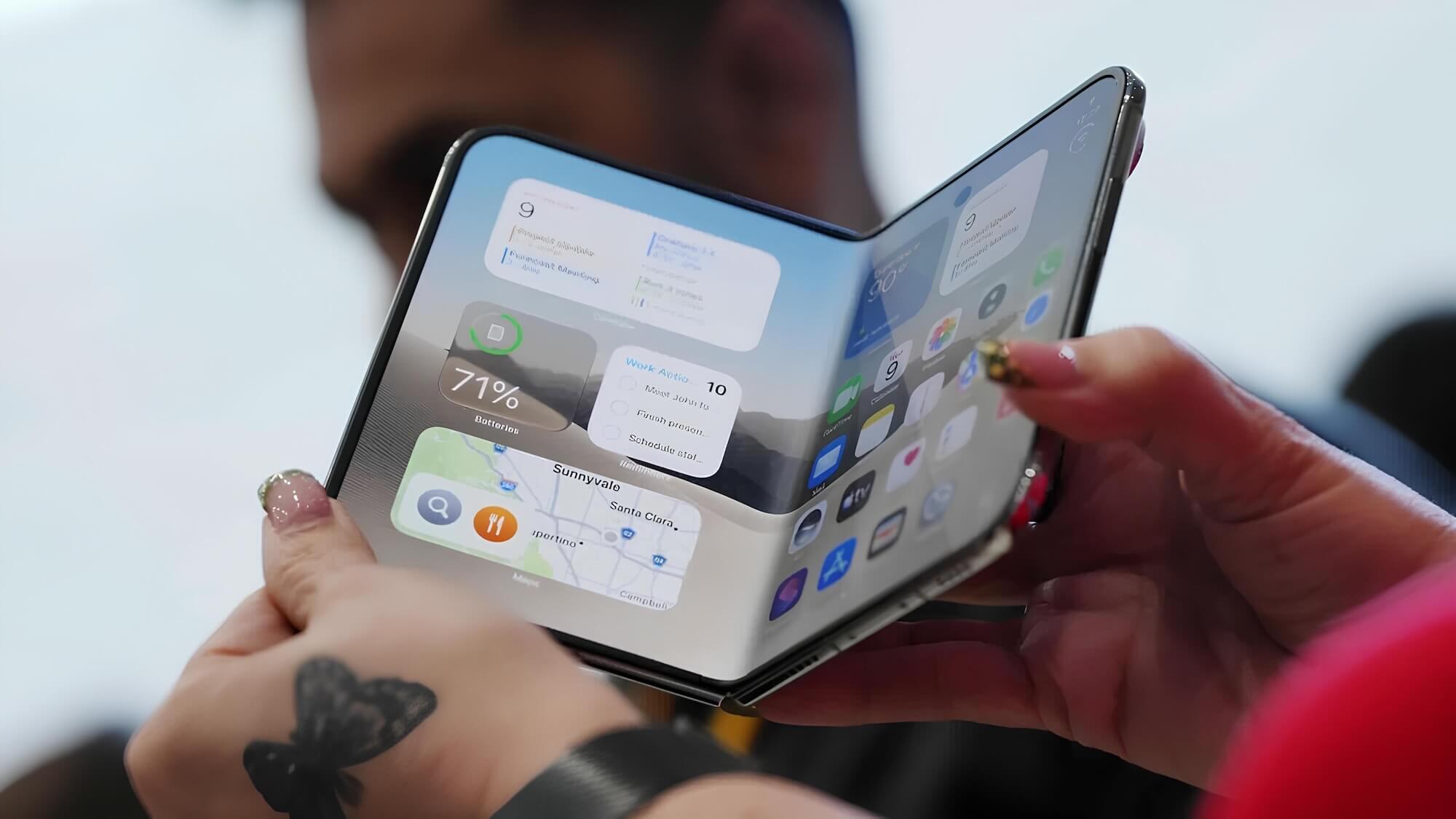 Гибкий экран iPhone Duo начал мерцать после теста на изгиб