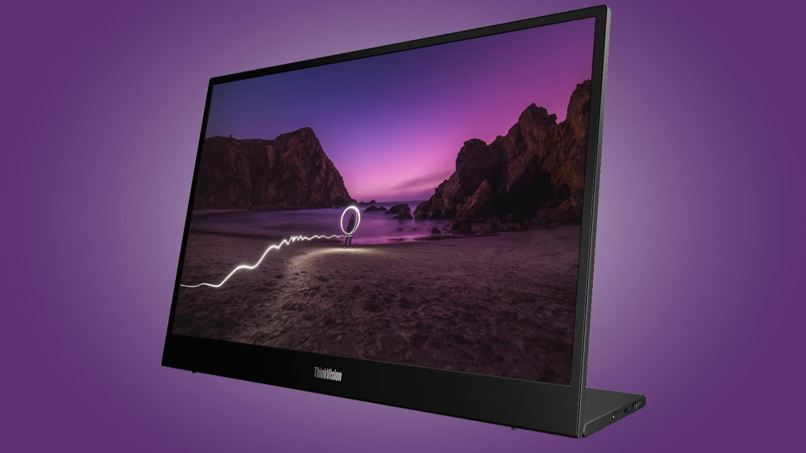 Lenovo представила портативный монитор L16a с функцией зарядки ноутбука
